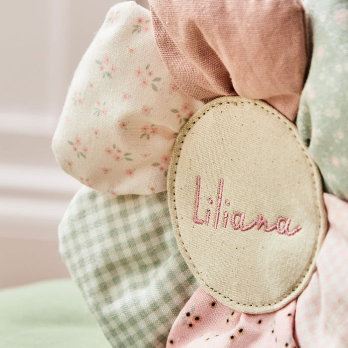 Personalised Pink Flower Tiny Character Backpack