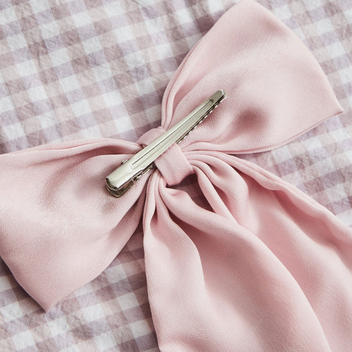Personalised Pink Heart Hair Bow Clip