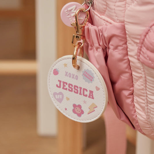 Personalised Pink Initial Keyring