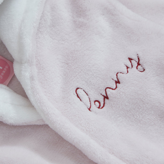 Personalised Pink Penguin Fleece Robe