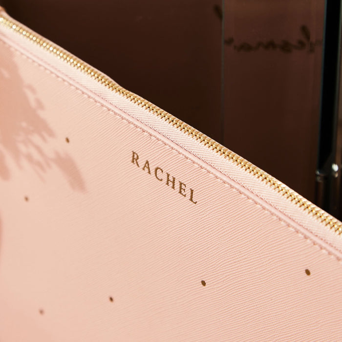 Personalised Pink Polka Dot Pouch