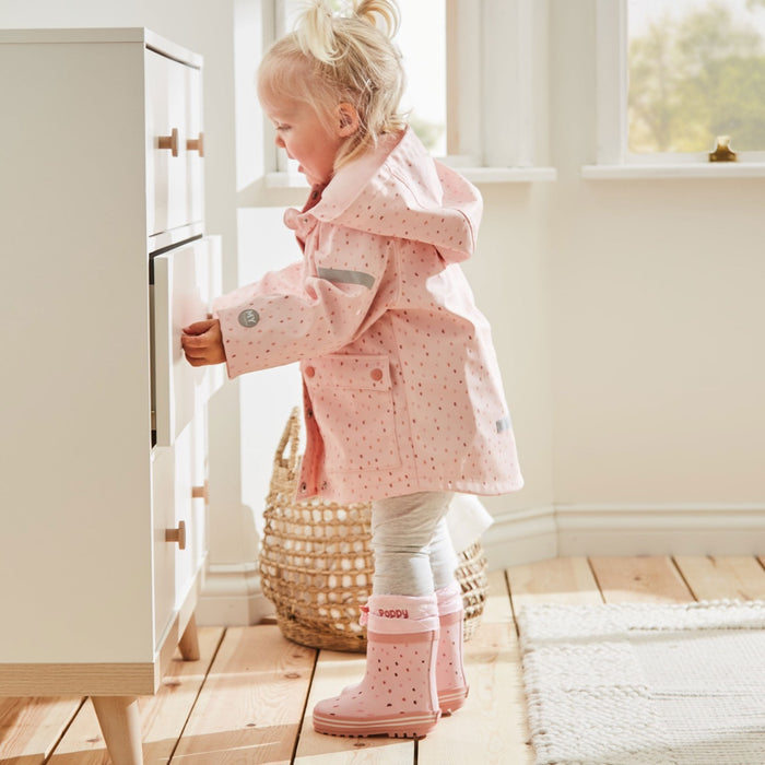 Personalised Pink Spot Print Raincoat