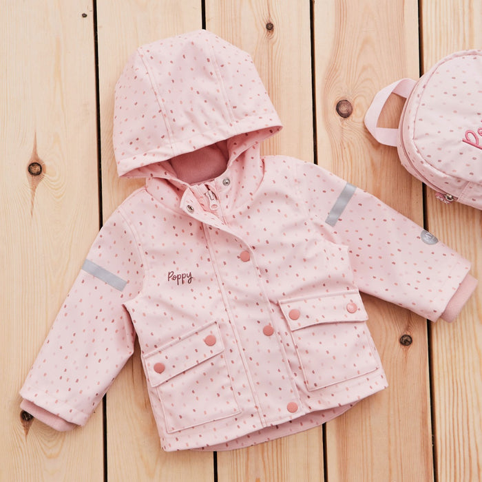 Personalised Pink Spot Print Raincoat