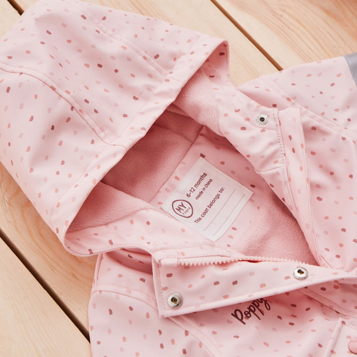 Personalised Pink Spot Print Raincoat