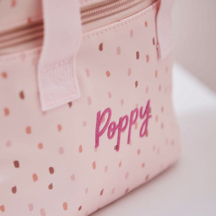 Personalised Pink Spot Snack Bag