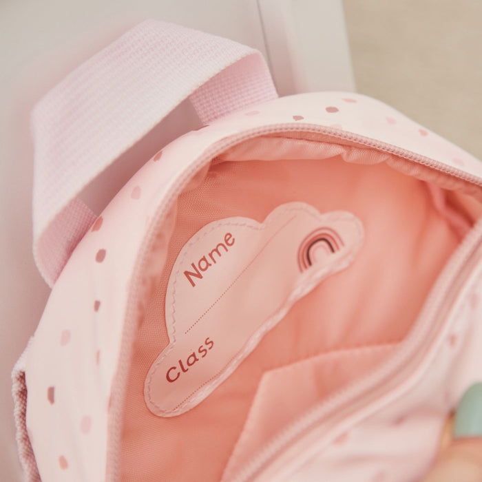 Personalised Pink Spot Tiny Backpack