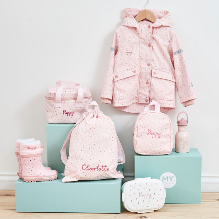 Personalised Pink Spot Tiny Backpack