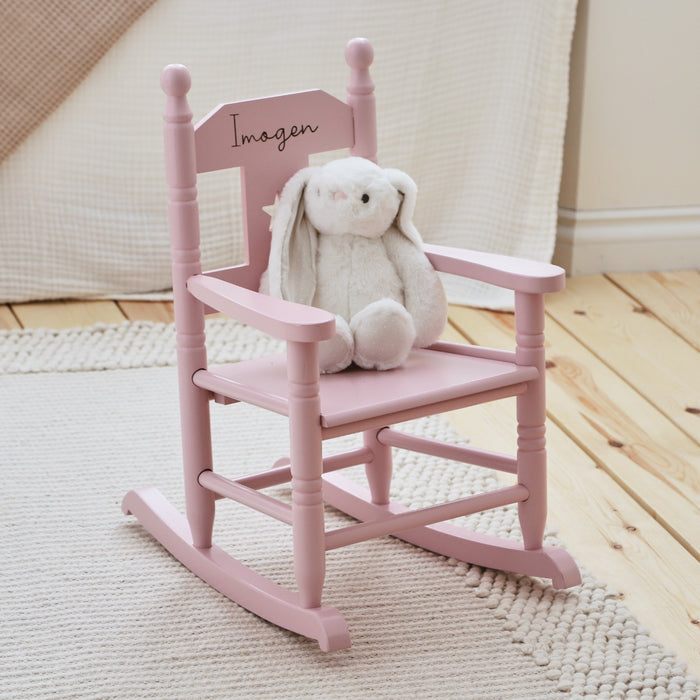 Personalised Pink Star Children's Rocking Chair FSC®