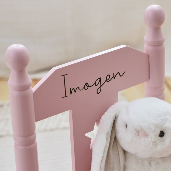 Personalised Pink Star Children's Rocking Chair FSC®