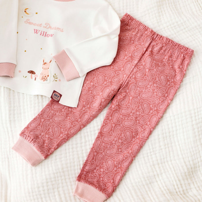 Personalised Pink Sweet Dreams Jersey Pyjamas