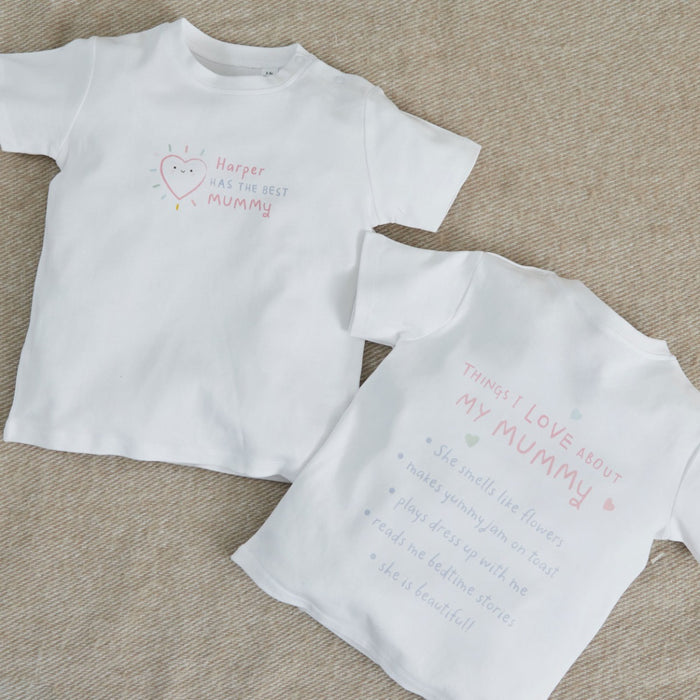 Personalised Pink Things I Love Kids T-Shirt