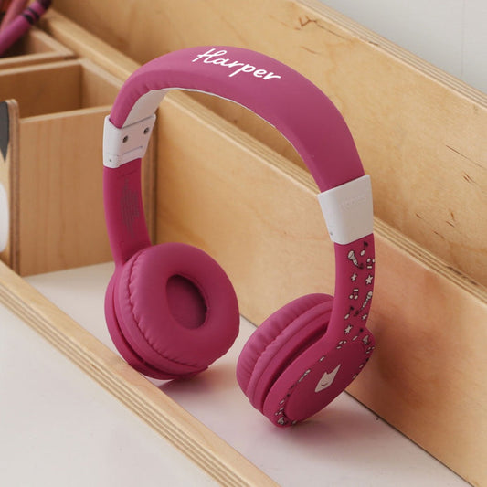 Personalised Pink Tonies Foldable Headphones