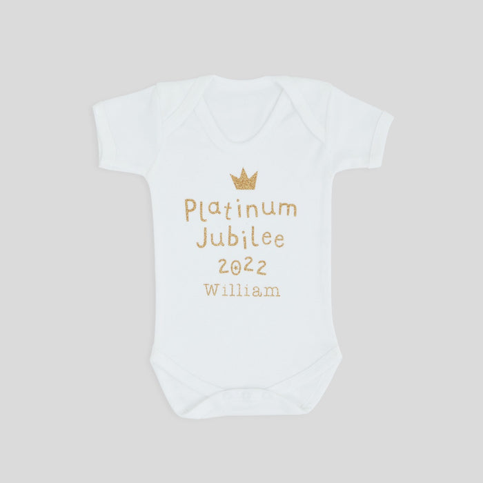 Personalised Platinum Jubilee White Bodysuit