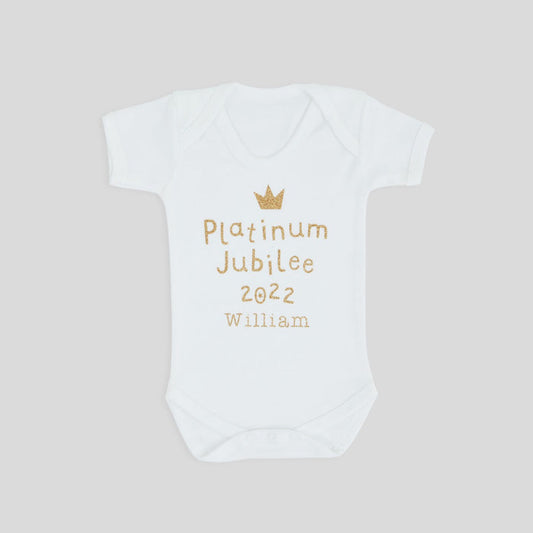 Personalised Platinum Jubilee White Bodysuit
