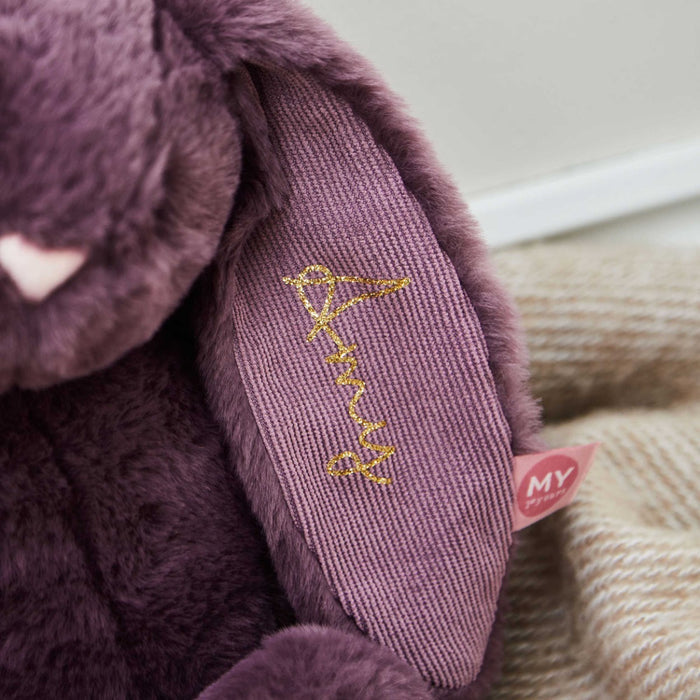 Personalised Plum Bunny Soft Toy