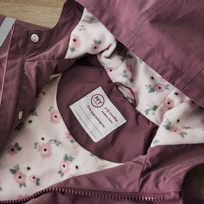 Personalised Plum Floral Raincoat