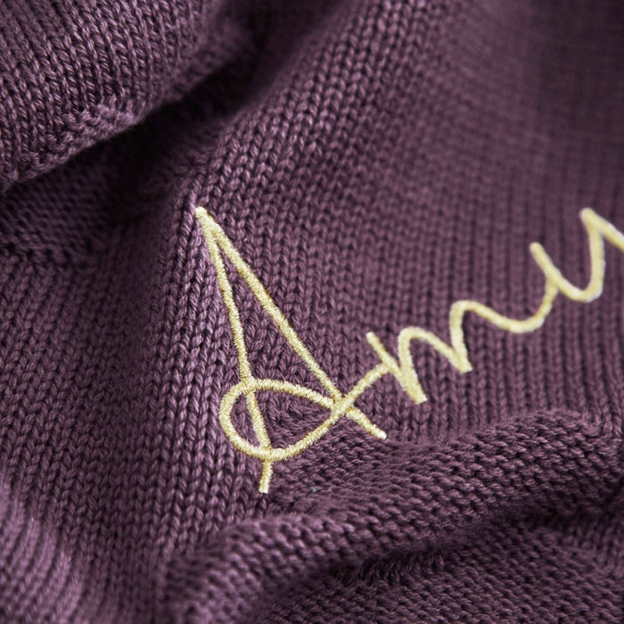 Personalised Plum Flower Jacquard Baby Blanket