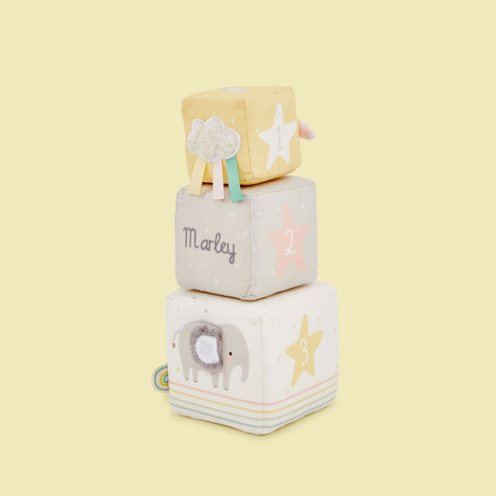 Personalised Plush Animal Stacking Cubes