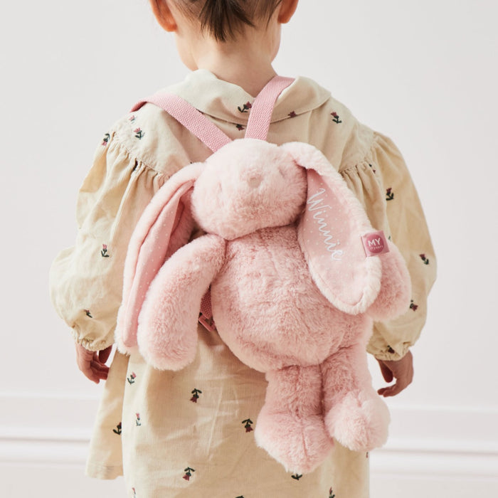 Personalised Plush Bunny Mini Backpack