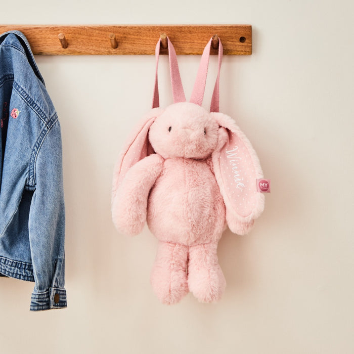 Personalised Plush Bunny Mini Backpack