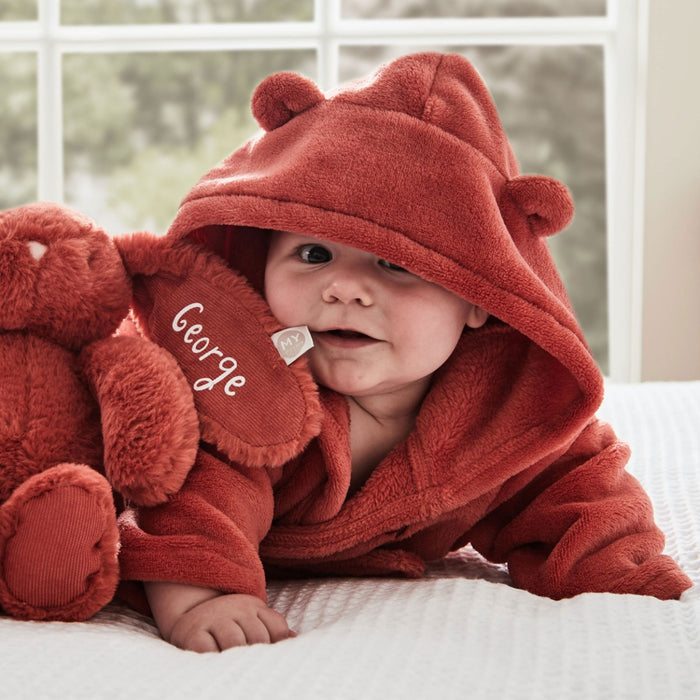 Personalised Pumpkin Fleece Robe with Ears