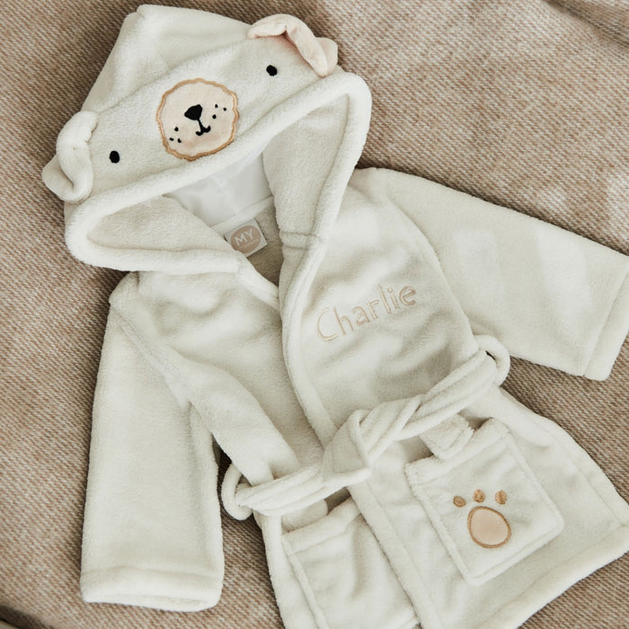 Personalised Puppy Fleece Robe