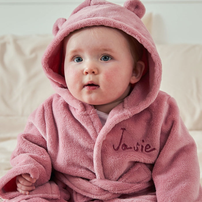 Personalised Raspberry Ripple Fleece Robe