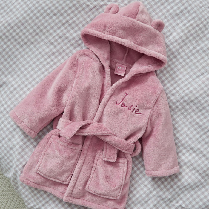 Personalised Raspberry Ripple Fleece Robe