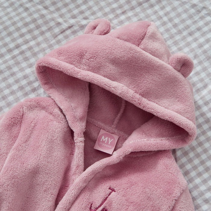 Personalised Raspberry Ripple Fleece Robe