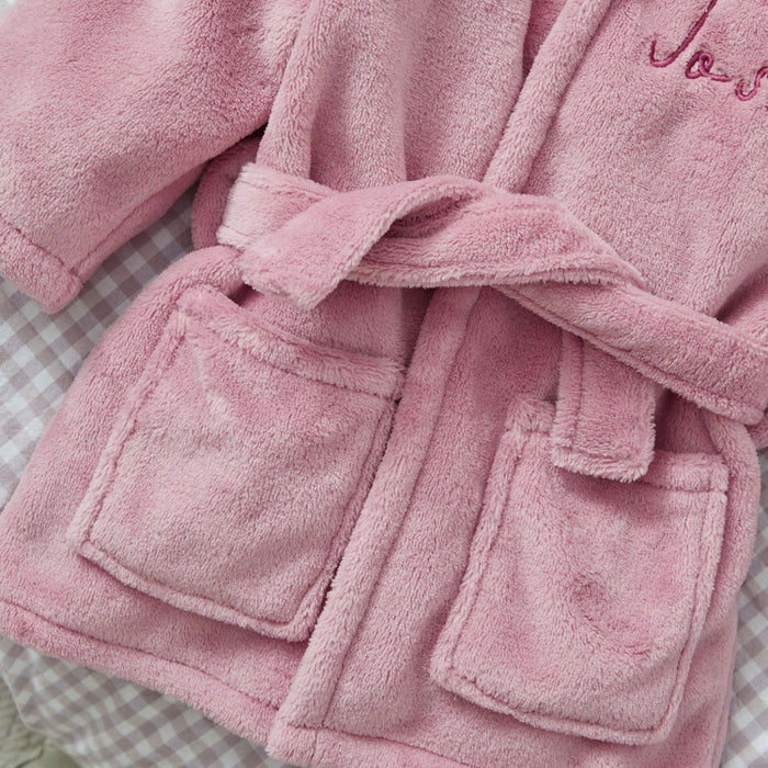 Personalised Raspberry Ripple Fleece Robe