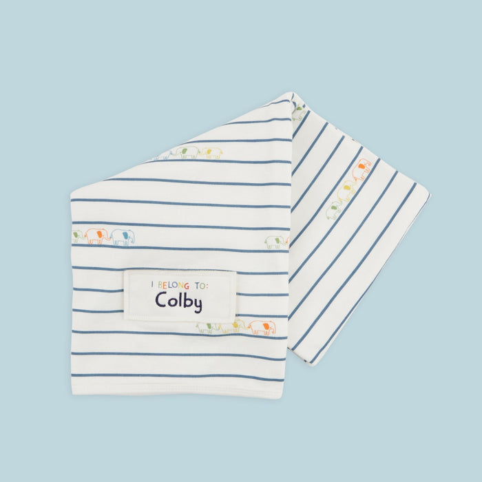 Personalised Really Wild Elephant Baby Blanket