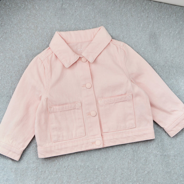 Personalised Red Berry Fruit Pink Denim Jacket