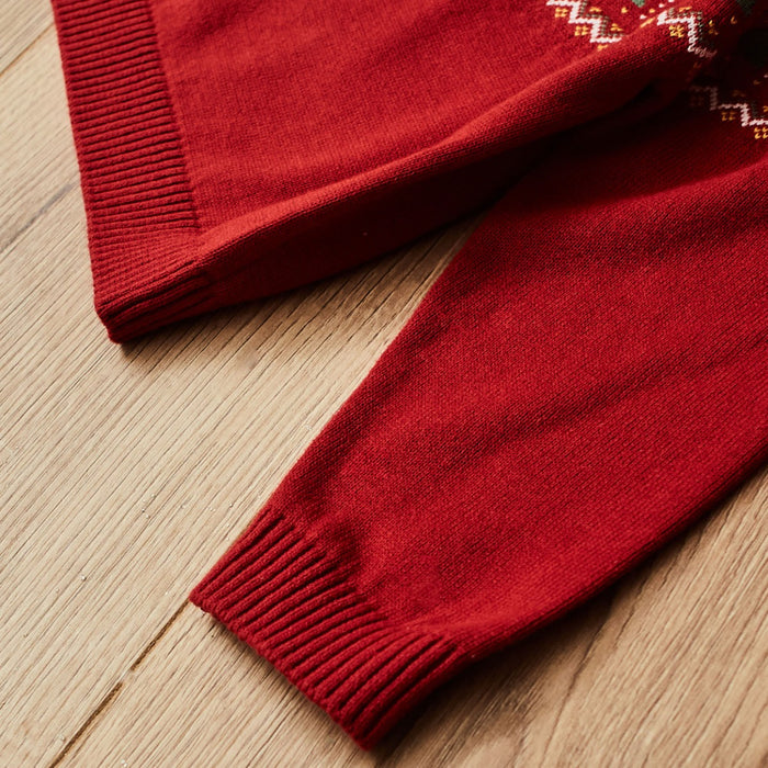 Personalised Red Fairisle Christmas Jumper