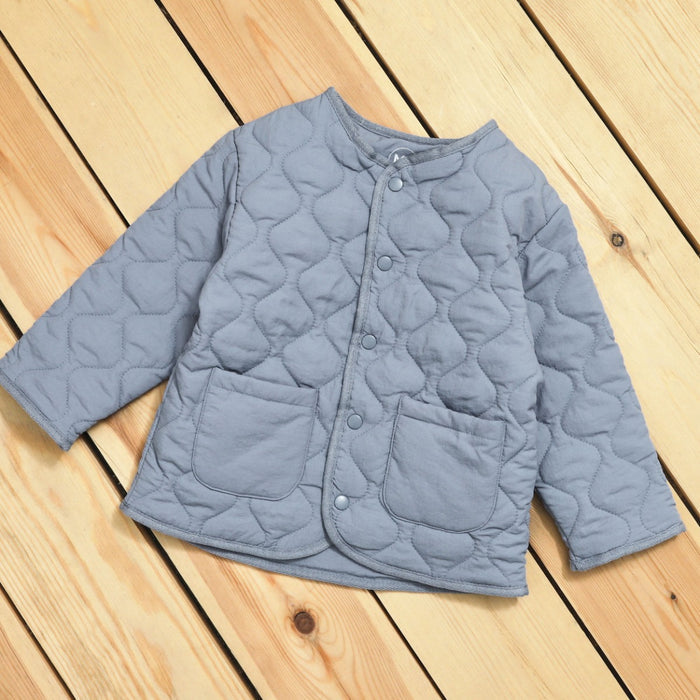 Personalised Rocket and Moon Blue Quilted Jacket