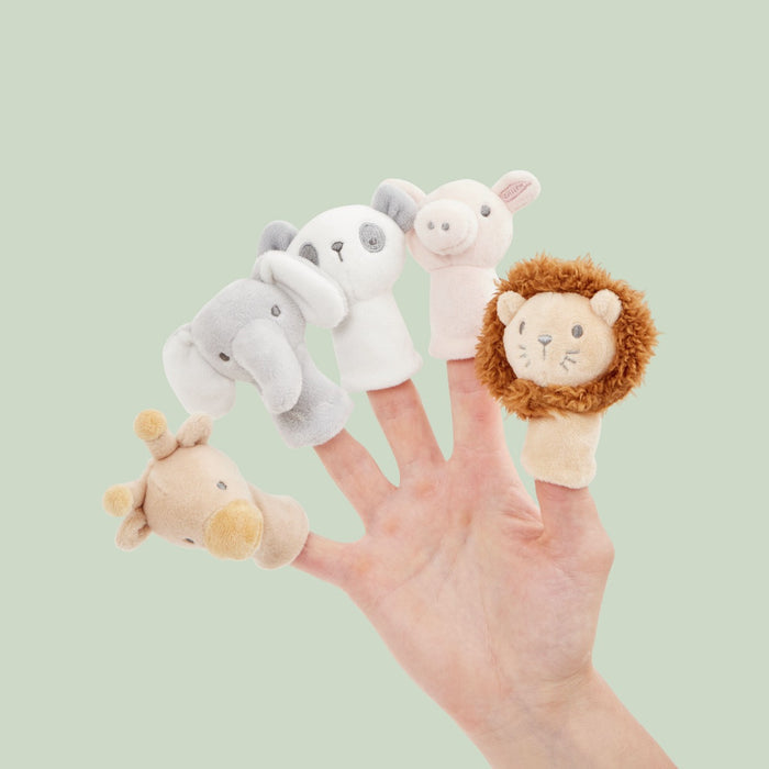Personalised Safari and Farmyard Animals Finger Puppet Set