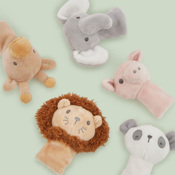 Personalised Safari and Farmyard Animals Finger Puppet Set