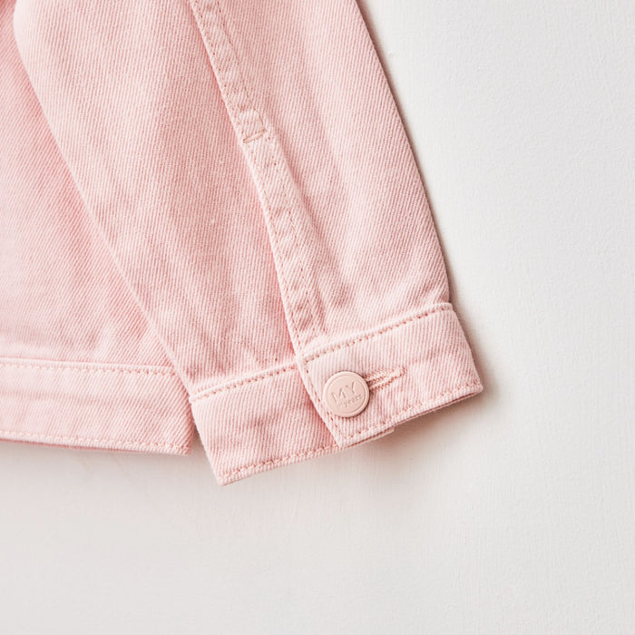 Personalised Safari Animals Pink Denim Jacket