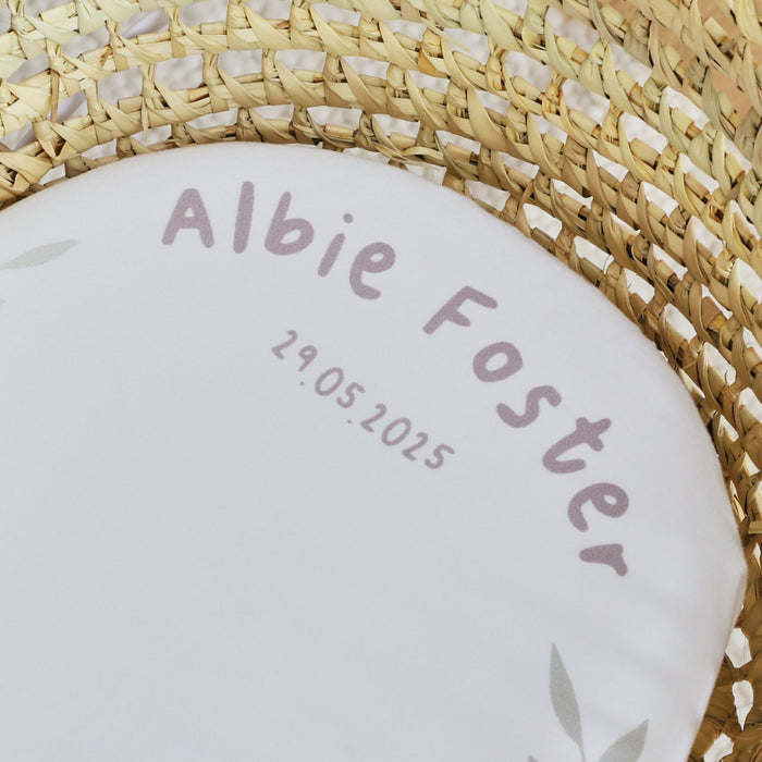 Personalised Safari Print Moses Basket Sheet