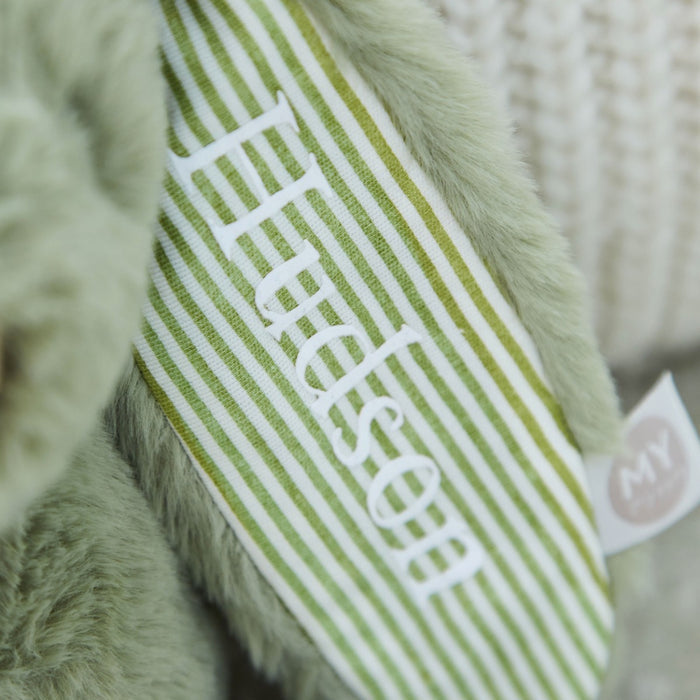 Personalised Sage Bunny Soft Toy