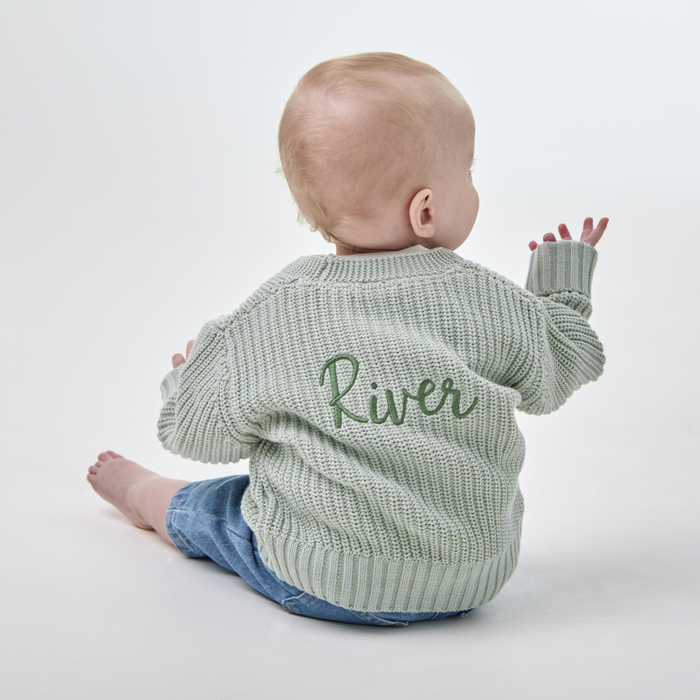 Personalised Sage Cardigan