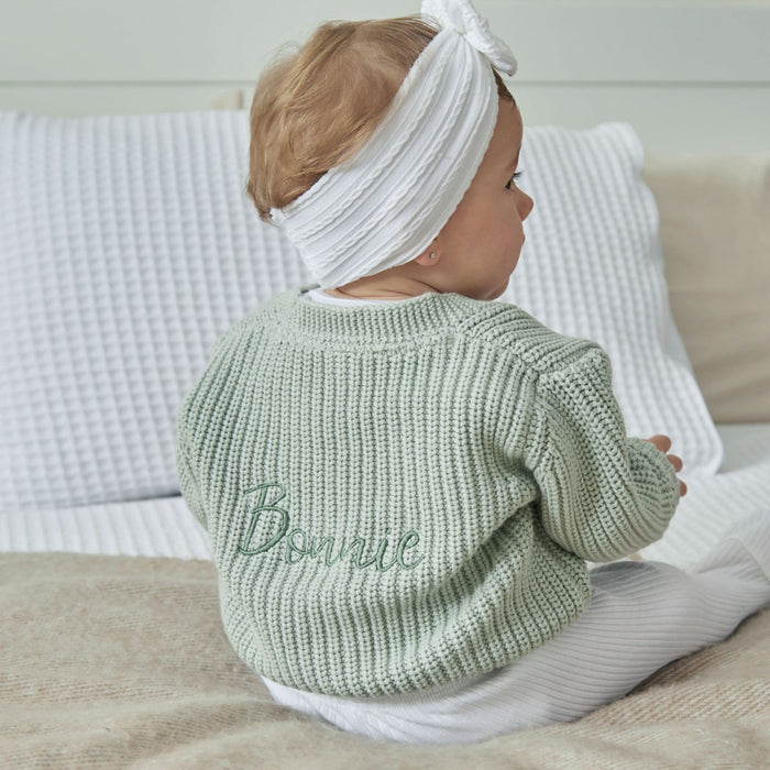 Personalised Sage Cardigan