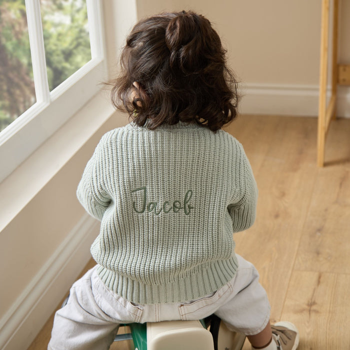 Personalised Sage Cardigan