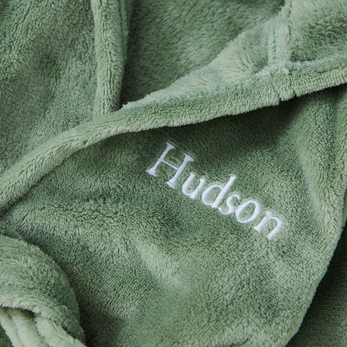 Personalised Sage Green Bear Dressing Gown