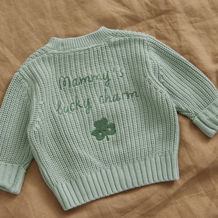 Personalised Shamrock Sage Cardigan