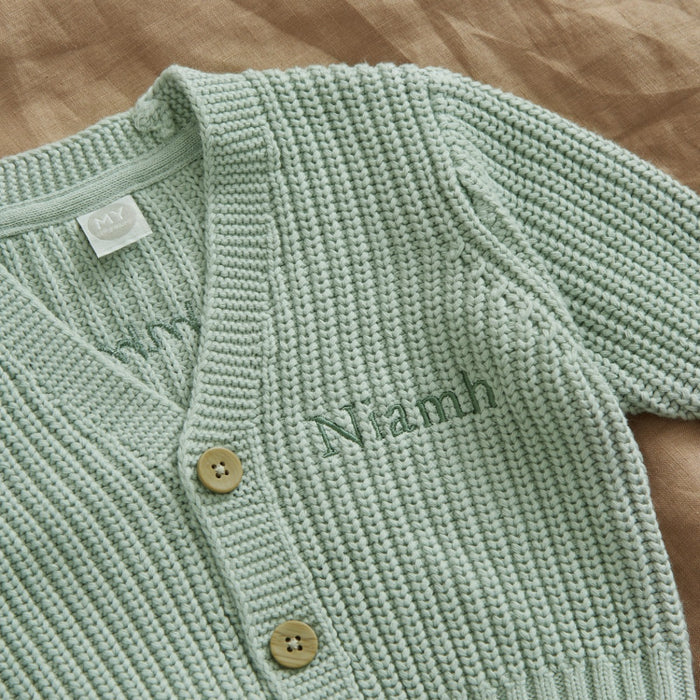 Personalised Shamrock Sage Cardigan