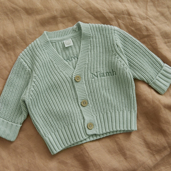 Personalised Shamrock Sage Cardigan