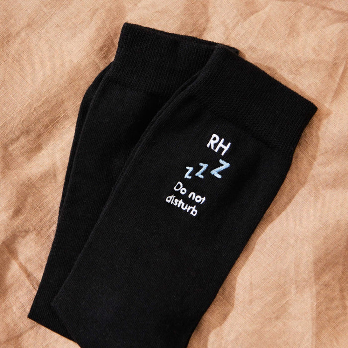 Personalised Sleep Black Socks
