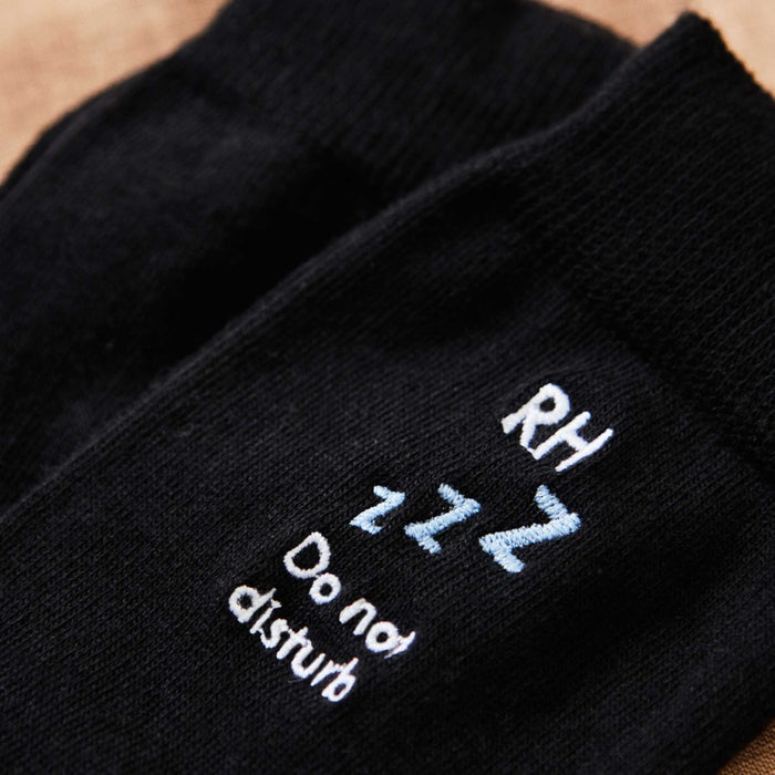 Personalised Sleep Black Socks