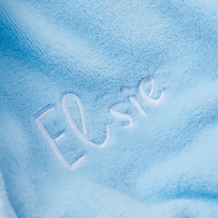 Personalised Snow Princess Blue Hooded Fleece Robe