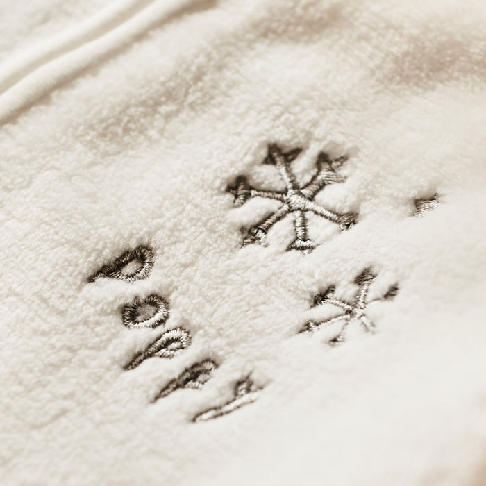 Personalised Snowflake Ivory Fleece Onesie
